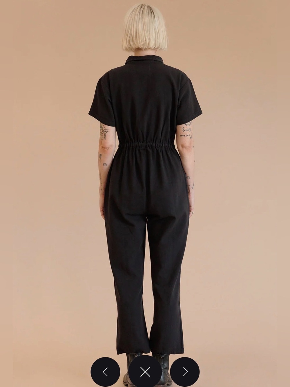 Noble Black Short-Sleeve Zip-Front Utlility Suit - Picture 5 of 10